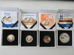 Nederland 3x 2 Euromunt Proof + 1 Penning Zilverproof, Verzenden, Koningin Beatrix, Euro's, Zilver