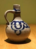 Kruik. Pulle.Westerwald.17e eeuw. Steengoed.Bodemvondst., Ophalen of Verzenden