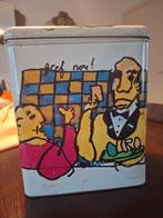 Blikken koektrommel met tekeningen van Herman Brood, Ophalen, Gebruikt, Overige, Overige merken