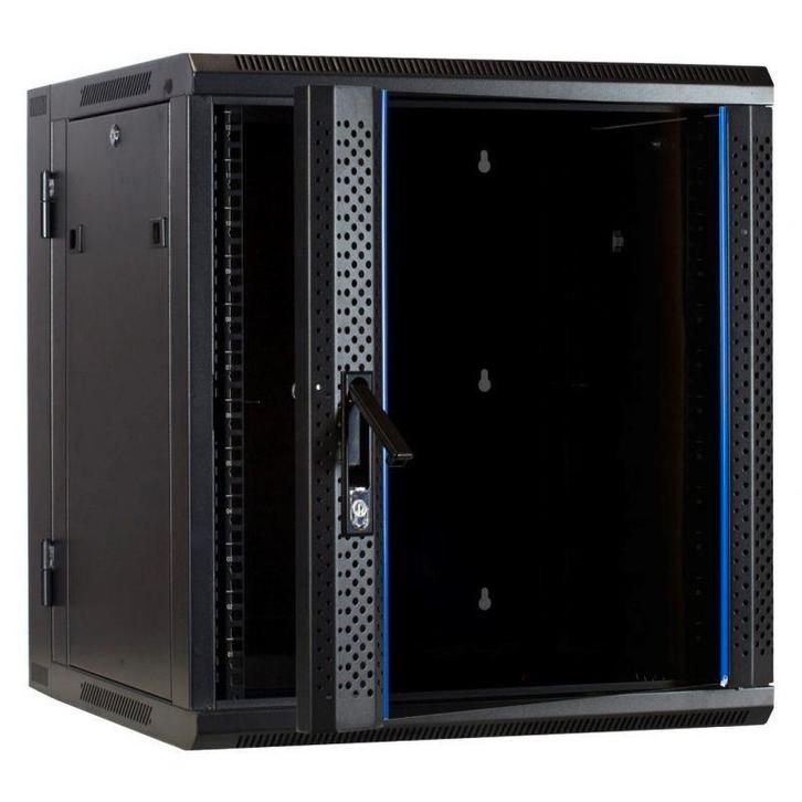 NIEUW 12U Patchkast 19inch kantelbaar 600x600x635 B2B=ex btw, Computers en Software, Serverkasten, Nieuw, Glas, Plaatstaal, Ophalen of Verzenden