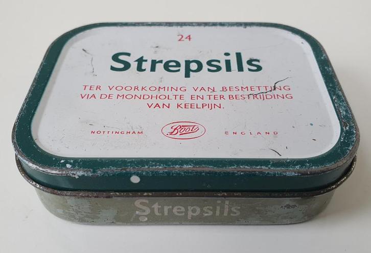 Mooi oud blikje van Strepsils, slechts €2,50 verzendkosten!, Verzamelen, Blikken, Gebruikt, Overige, Overige merken, Verzenden