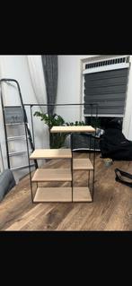 Stijlvol metalen rek met houten planken, Ophalen, Zo goed als nieuw