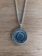 Zilveren tientje ketting 1970, Met hanger, Gebruikt, Ophalen of Verzenden, Zilver