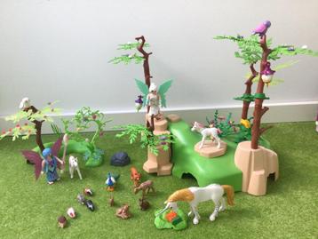 Playmobil elfen tuin met eenhoorns en veel diertjes