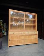 Teakhouten schoolkast | Buffetkast | Teak #1975, Gebruikt, Glas, 200 cm of meer, Met deur(en)