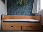 Houtenbed, incl Emma matras en 2 lades, 1 persoons, Huis en Inrichting, Slaapkamer | Bedden, Ophalen, Gebruikt, 90 cm, Eenpersoons