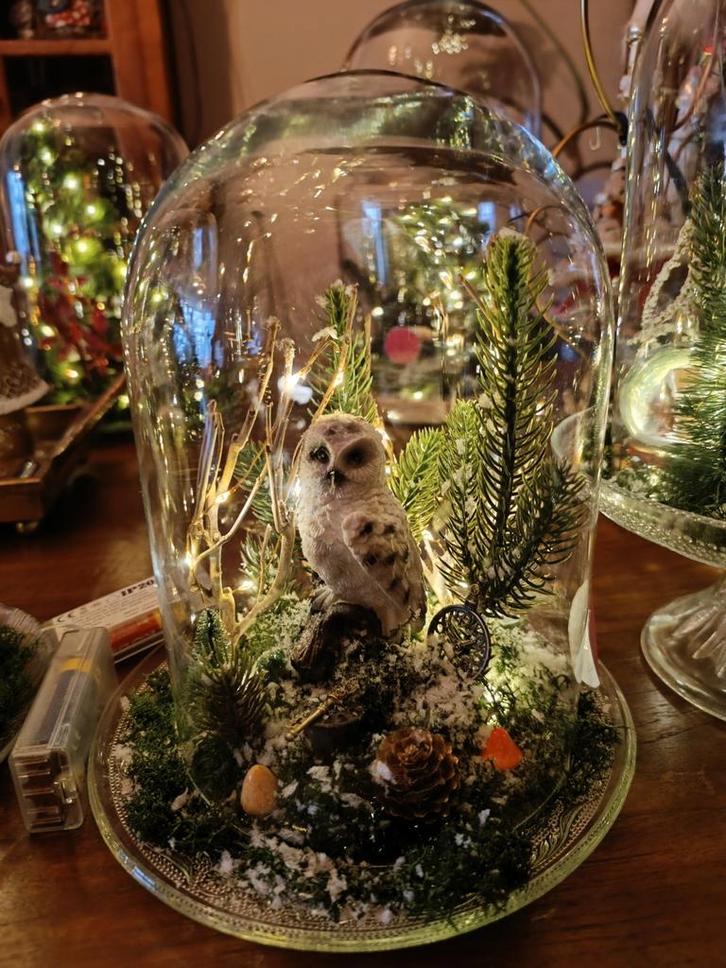 Sneeuwuil/uil Hedwig/ potter stolp; Droomstolpen Kerst, Antiek en Kunst, Antiek | Woonaccessoires, Ophalen