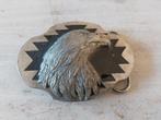 Mooie zwarte buckle met mat zilverkleurige adelaarskop NIEUW, Ophalen of Verzenden, Nieuw, Overige kleuren
