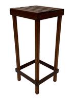 Vintage latten slatted Plantentafel Bijzettafel eiken hout, Huis en Inrichting, Vintage, Minder dan 55 cm, Gebruikt, Vintage