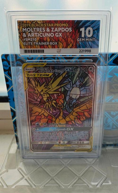 moltres & Zapdos & Articuno GX sm210 ACE10, Hobby en Vrije tijd, Verzamelkaartspellen | Pokémon, Nieuw, Losse kaart, Ophalen of Verzenden