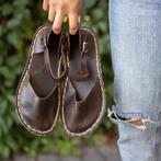 Leren sandalen barefoot + aardend, Hilversum, The Minimalist Barefoot, Bruin, The Minimalist Barefoot