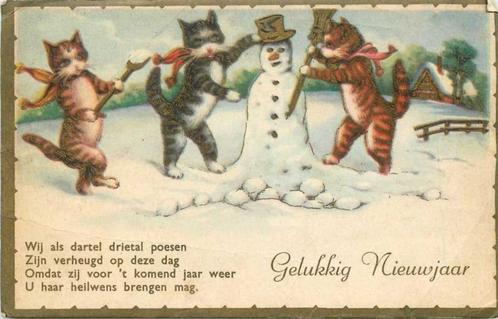 (380-933-005) Gelukkig Nieuwjaar, Verzamelen, Ansichtkaarten | Themakaarten, Overige thema's, Verzenden
