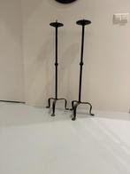 Set antieke ijzeren kandelaars – 97 cm hoog, Antiek en Kunst, Ophalen, Overige materialen