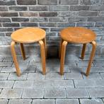 Set van 2 ikea krukken vintage frosta kruk plywood, Huis en Inrichting, Krukjes, Ophalen of Verzenden, Zo goed als nieuw, Hout