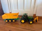Bruder tractor met dubbellucht banden en Joskin kiepkar, Ophalen of Verzenden, Zo goed als nieuw