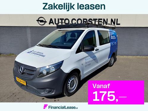 Mercedes-Benz Vito 111 CDI Lang Dubbele Cabine Airco Trekhaa, Auto's, Bestelauto's, Bedrijf, Lease, Financial lease, ABS, Airbags