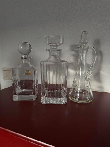 Kristallen Karaffen Set - 3 Stuks beschikbaar voor biedingen