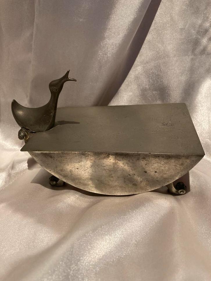 Amsterdamse School Tinnen Doos, ca. 1925, Antiek en Kunst, Antiek | Tin, Ophalen of Verzenden