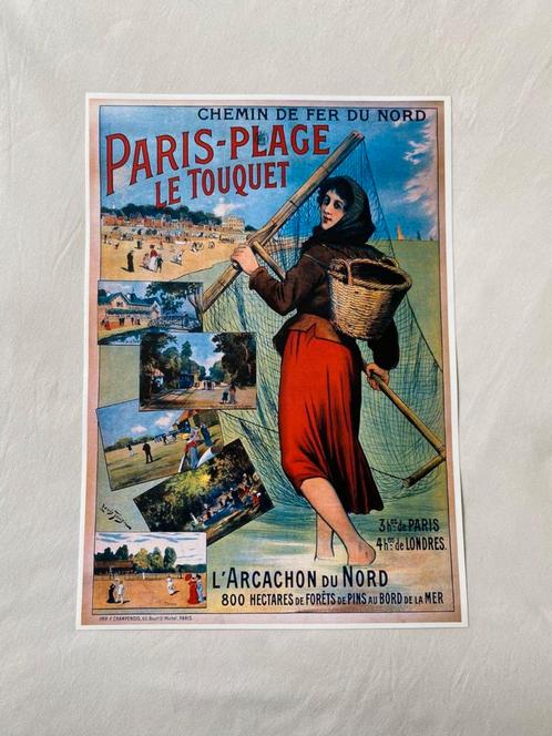 Paris Plage Poster, Verzamelen, Retro, Huis en Inrichting, Ophalen of Verzenden