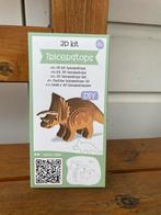 Mini Triceratops 3D kit DIY - dino knutselen hout | NIEUW, Ophalen of Verzenden, Nieuw, Knutselwerk
