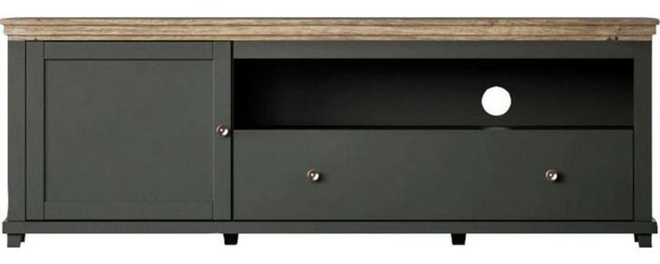 TV meubel zgan groen/hout 181cm lang., Huis en Inrichting, Kasten | Televisiemeubels, Zo goed als nieuw, Minder dan 100 cm, 150 tot 200 cm