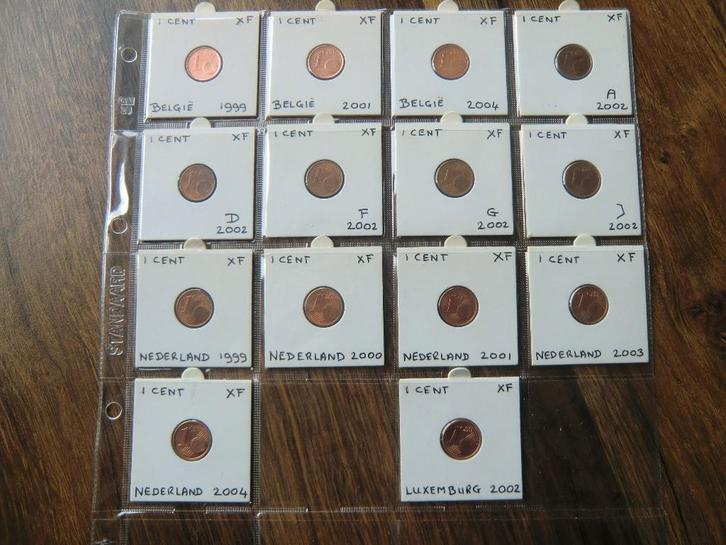 Nederlandse 1, 2 en 5 euro cent in munthouder, Postzegels en Munten, Munten | Europa | Euromunten, Losse munt, Overige landen