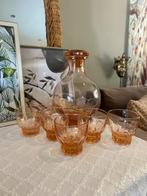 Likeurset roze persglas Luminarc France vintage, Ophalen of Verzenden, Zo goed als nieuw, Overige typen