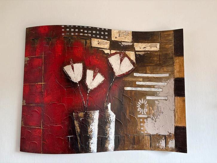 Bloemen in vaas schilderij, Antiek en Kunst, Kunst | Schilderijen | Klassiek, Ophalen