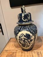 Delfts blauwe vaas met deksel en 2 vazen, Antiek en Kunst, Antiek | Vazen, Ophalen