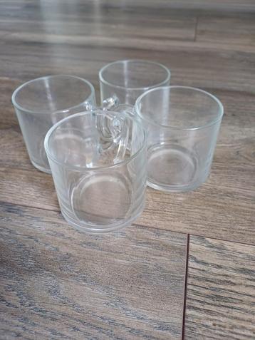 4 Pickwick Douwe Egberts stapelbare theeglazen beschikbaar voor biedingen