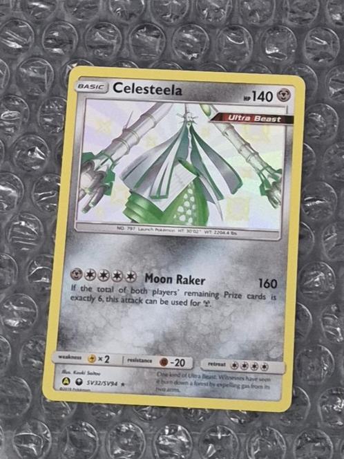 Celesteela SV32/SV94 Shiny Vault Hidden Fates Sun & Moon, Hobby en Vrije tijd, Verzamelkaartspellen | Pokémon, Zo goed als nieuw