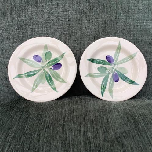Emma Bridgewater- servies- OLIVES- 2 Tiny Plates- Zeldzaam!, Huis en Inrichting, Keuken | Servies, Zo goed als nieuw, Bord(en)