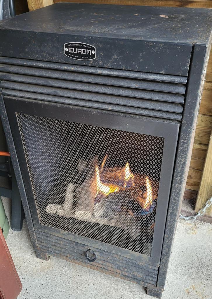 Gaskachel tuinhaard tuinkachel kachel openhaard, Huis en Inrichting, Kachels, Gebruikt, Vrijstaand, Gaskachel, Gas, Ophalen