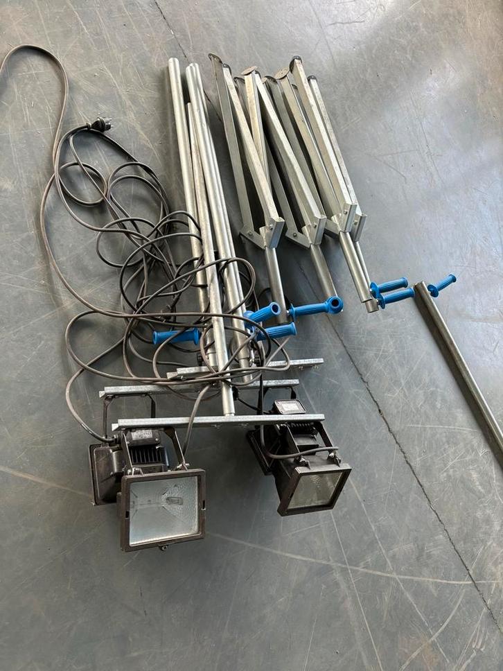 3x Bouwlampen met Statief, Doe-het-zelf en Verbouw, Bouwverlichting, Ophalen