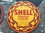Emaille reclamebord shell, Ophalen of Verzenden, Gebruikt, Reclamebord