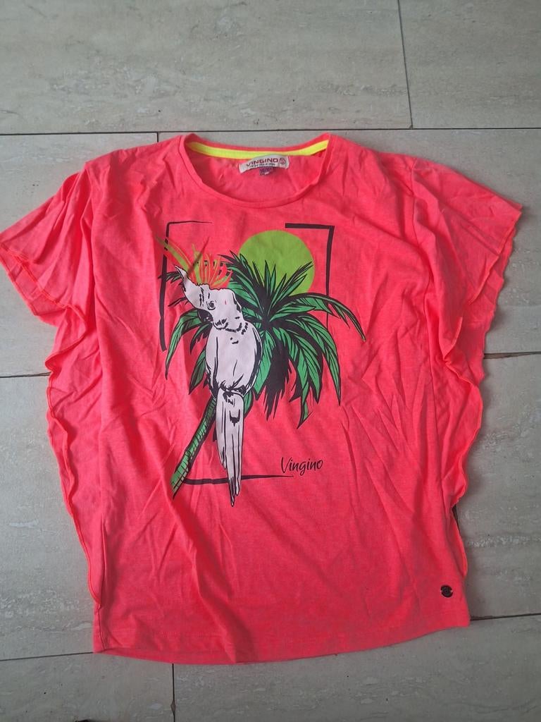 Vingino shirt 164, Kleding | Dames, Ophalen of Verzenden, Zo goed als nieuw, Korte mouw, Roze