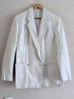 Vintage leren witte blazer, Ophalen of Verzenden, Zo goed als nieuw, Maat 42/44 (L), Wit