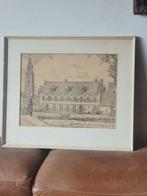 Prent Jan Wilmink gebouw Monumentenzorg Amersfoort 1960, Antiek en Kunst, Ophalen