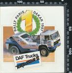 Sticker: Daf Trucks - Turbo Twin II - Paris Dakar 1987 (1), Ophalen of Verzenden, Zo goed als nieuw, Bedrijf of Vereniging