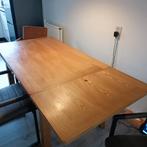 Eiken uitschuifbare eettafel, Huis en Inrichting, Tafels | Eettafels, Ophalen, Gebruikt, Eikenhout, 200 cm of meer