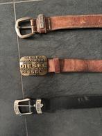 Diesel Riemen - Gedragen, Echt Leder, 3 stuks € 18,00, SetD, Kleding | Heren, Riemen en Ceinturen, 95 tot 105 cm, Bruin, Echt leder