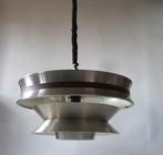 vintage space age Lakro? Herda? hanglamp aluminium lamel, Gebruikt, Ophalen of Verzenden, Overige materialen, Vintage space age