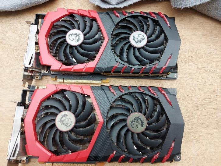 2 x MSI Gaming Videokaart GTX 1070 8G, Computers en Software, Videokaarten, Gebruikt, Nvidia, PCI-Express 3.0, GDDR5, Tv-Out, HDMI