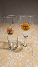 Jopen bierglazen set van twee stuks, Verzamelen, Biermerken, Ophalen, Zo goed als nieuw, Glas of Glazen, Overige merken