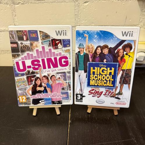 Te Koop: U-Sing & High School Musical Sing It Wii Bundel, Spelcomputers en Games, Games | Nintendo Wii, Gebruikt, Muziek, 3 spelers of meer
