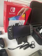 Nintendo Switch OLED WIT (SD 512GB,accessoires,nieuwstaat), Switch OLED, Met 2 controllers, Ophalen of Verzenden, Zo goed als nieuw