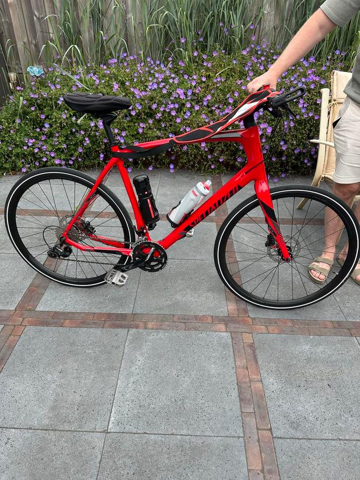 Racefiets specialized met Fietstrainer Onderstel, Fietsen en Brommers, Fietsen | Heren | Herenfietsen, Zo goed als nieuw, Overige merken