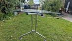 Eames vitra vintage retro tafel . Hardglazen blad 98x230cm, Overige materialen, Gebruikt, 200 cm of meer, Rechthoekig
