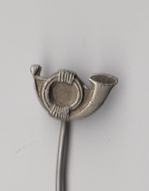 Regiment Jagers embleem speldje zilverkleur gesloten, Verzamelen, Militaria | Algemeen, Landmacht, Embleem of Badge, Nederland