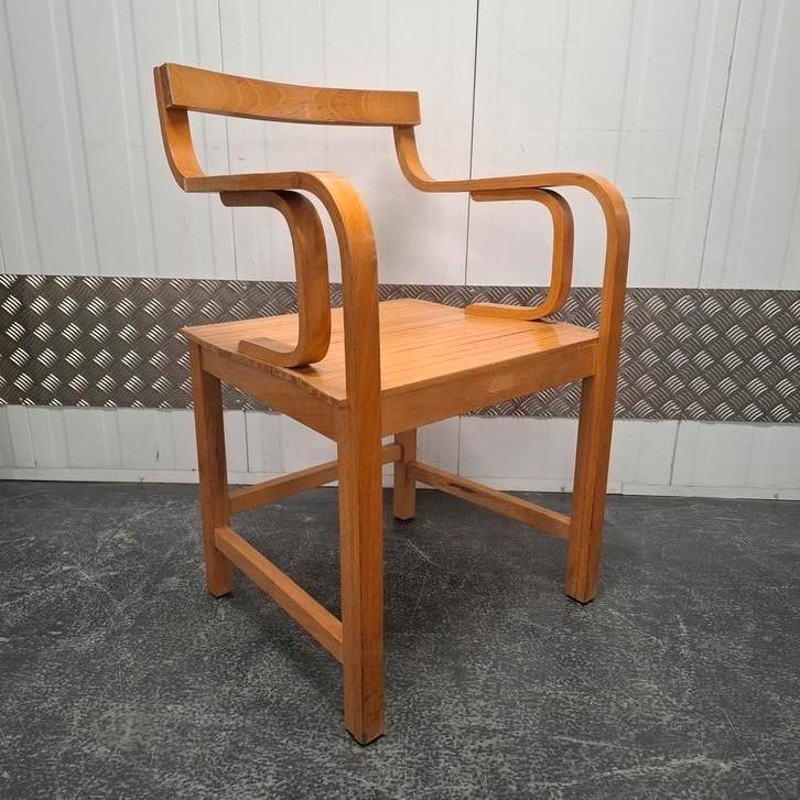 ENRAF NONIUS Vintage houten stoel Chaise Delft, Antiek en Kunst, Kunst | Designobjecten, Ophalen